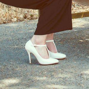 White stilettos